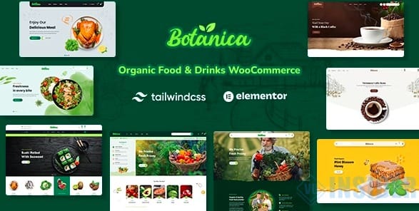Botanica - Food & Drinks Tailwind CSS WooCommerce Theme - v1.2.0