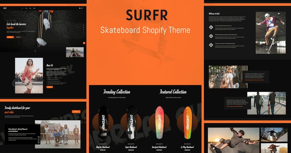 Surfr - Skateboard Single Product Shopify Theme